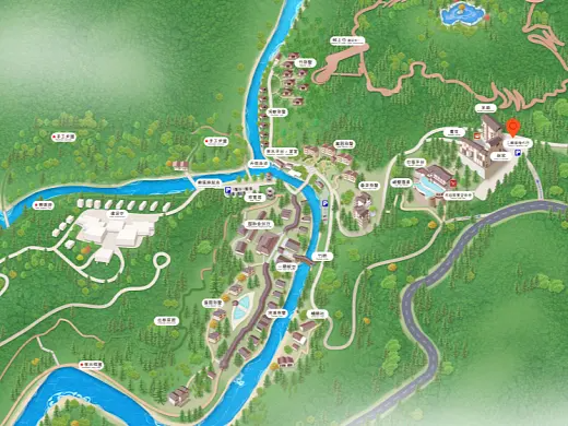 吉林结合景区手绘地图智慧导览和720全景技术，可以让景区更加“动”起来，为游客提供更加身临其境的导览体验。
